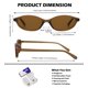 thumbnail image 4 of Lentes de Sol NULOOQ Retro Ovalados con Forma de Ojo de Gato para Mujer, Tendencia Y2K, Paquete de 3, 4 of 6