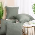 thumbnail image 2 of PiccoCasa 4Pcs Faux Linen Throw Pillow Covers, 20 x 20 inch, Pale Gray, 2 of 6