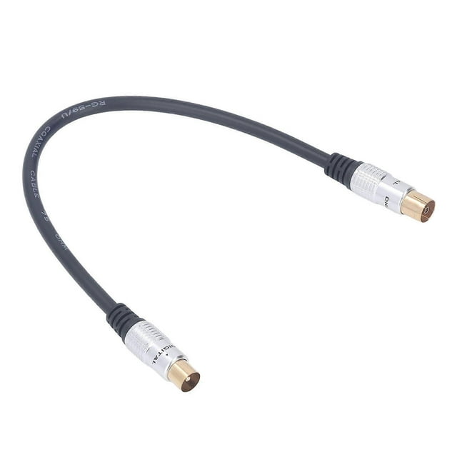 Câble coaxial TV 9,5 mm mâle vers femelle, plaqué or, pour signal TV par satellite et modem