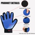 thumbnail image 3 of BTideas Pet Hair Remover Glove,1 Pair Grooming Gloves Brush for Dog & Cat with Long & Short Fur,Blue, 3 of 8