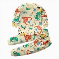 thumbnail image 6 of NOLDARES Toddler Infant Baby Boy Outfits 2 Piece Long Sleeve T-Shirt Casual Joggers Pants Cartoon Print Clothes Clothing Set(Light Yellow,5-6 Y), 6 of 6