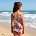 thumbnail image 4 of Grbisyd 4th July Swimsuits for Girls Patriotic Star Striped Crew Neck Bathing Suits Independence Day Kids One Piece Swimsuits, 4 of 6