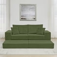 thumbnail image 2 of Leumius Modular Sectional Sofa,Cloud Sectional Couch with Deep Seat,Modern Modular L-Shape Sofa Couch with Chaise,Upholstered Boneless Couches for Living Room Bedroom,Green, 2 of 9