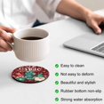 thumbnail image 3 of Christmas Tree Coasters Set of 4, Absorbent Coasters for Drinks, Gnomes Winter Snowflake Retro Red Plaid Coaster for Desk Coffee Table Protection, Home Decor House Warming Gifts 4", 3 of 8