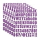 thumbnail image 1 of Kit de Calcomanías de Letras y Números de Vinilo Uxcell, Calcomanías Autoadhesivas para Buzón, Letrero Púrpura 486 Piezas 6 Hojas, 1 of 6