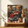 thumbnail image 6 of Barber Shop Man Portrait Decoration Painting/Canvas Art， Perfect for Barber Shop， Living Room， Bedroom， Office， Man Cave， and Entertainment Room Decor.Cool Barber Artwork Wall Decor., 6 of 8