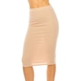 thumbnail image 5 of Women's High Waist Knee Length Pencil Skirt, Techno Crepe Classic Office Style, 5 of 6