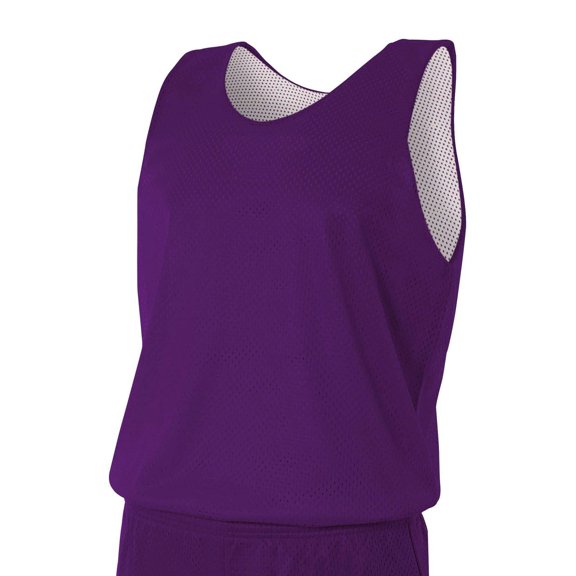 A4 Men's Reversible Mesh Tank - PURPLE/ WHITE - L