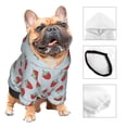thumbnail image 3 of Honeii Hand Drawn Strawberry Print Small Dog Hoodies Pet Hooded Sweatshirts Fall Winter Puppy Cat Sweaters Warm Clothes for Small Dogs Outfits Costume-Small, 3 of 7