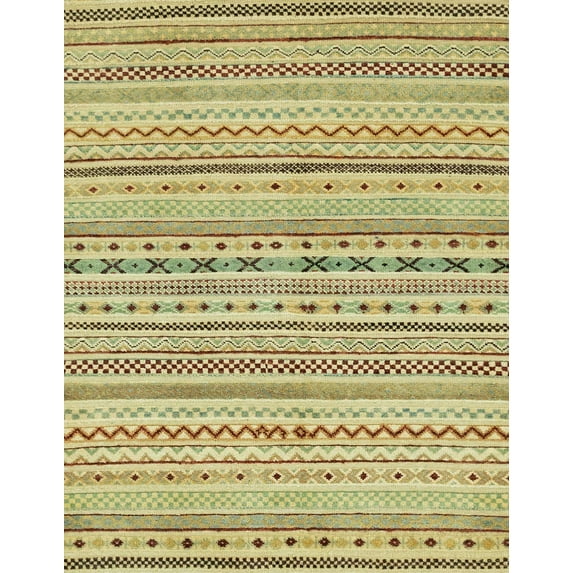 Ahgly Company Indoor Rectangle Abstract Dark Brown Abstract Area Rugs, 4' x 6'