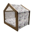 thumbnail image 2 of Dragonfly Pet House, Butterfly Dragonfly Paisley Complex Motifs with Diverse Lines Art Image, Outdoor & Indoor Portable Dog Kennel with Pillow and Cover, 5 Sizes, Multicolor, by Ambesonne, 2 of 5
