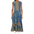 thumbnail image 3 of Summer Saving Wycnly Formal Dresses for Women Vintage Plus Size Swing Tunic Tank Long Dresses with Pocket V-Neck Sleeveless Western Print 2024 Summer Maxi Dress Blue XXXXL, 3 of 5