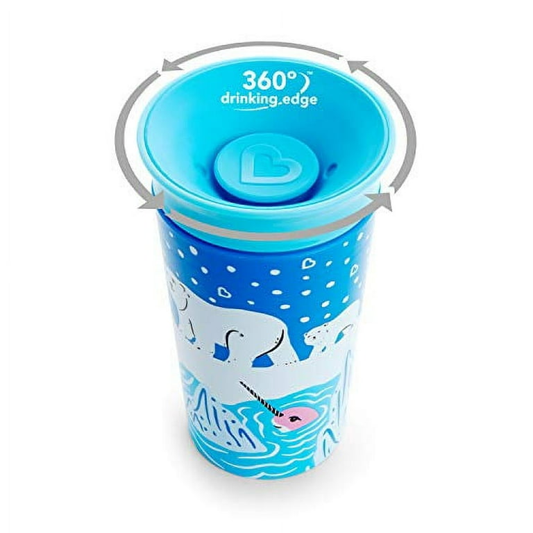 Munchkin® Miracle® 360° WildLove Spoutless Sippy Cup, 9 oz, Polar