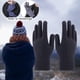 thumbnail image 3 of Guantes de ciclismo de invierno cálidos con forro para pantalla y agarre antideslizante y puños elásticos. negro, 3 of 9