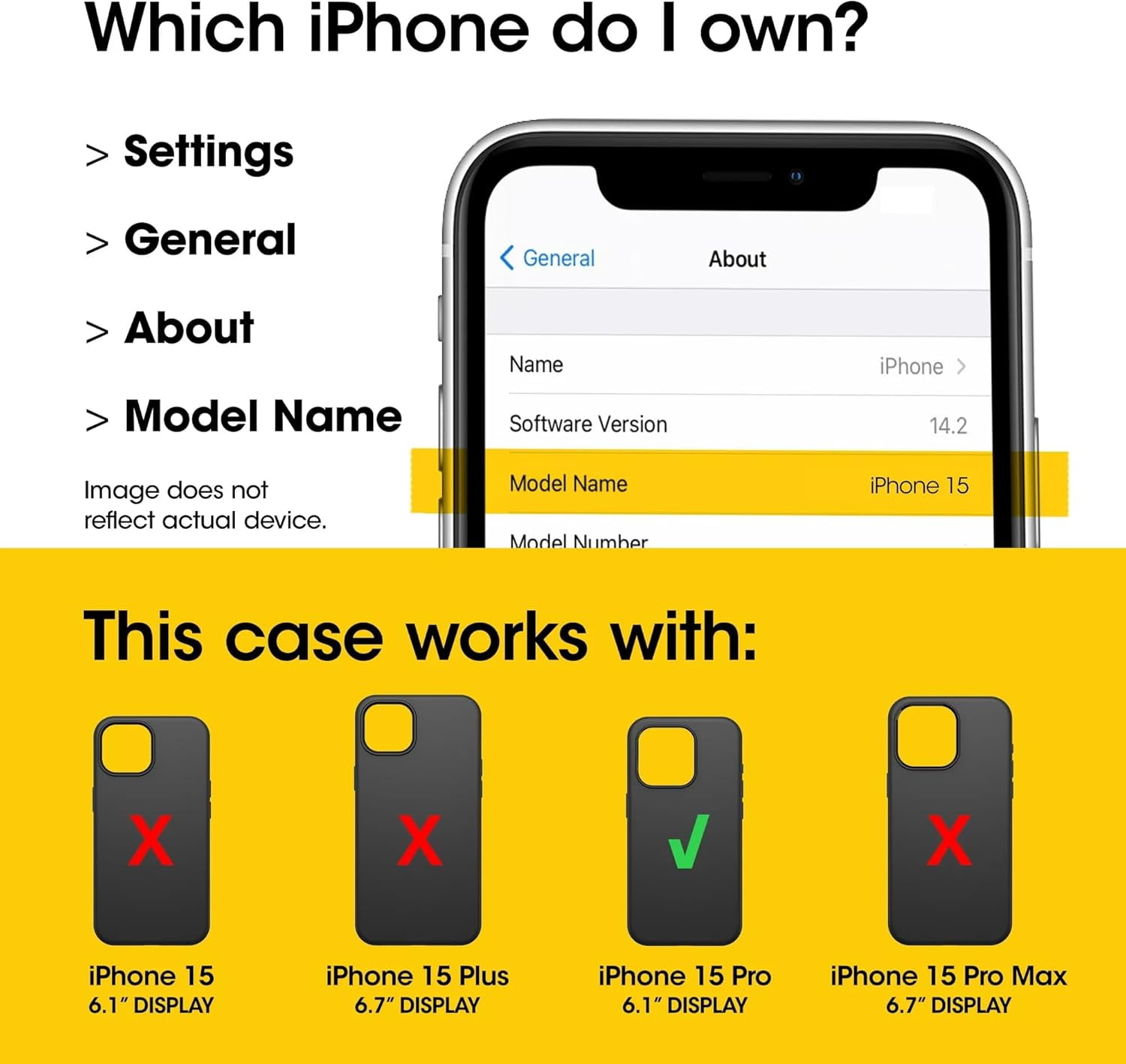 OtterBox Symmetry Series+ Case With Magsafe for iPhone 15 Pro, Checkmate