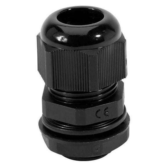 HELLERMANNTYTON - Nylon Dome Headed Cable Gland Black 3 - 6.5mm M12 10 Pack