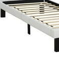 thumbnail image 3 of Benjara 82" Transitional Faux Leather Upholstered Twin Bed in White, 3 of 5