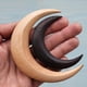 thumbnail image 4 of Horquilla de madera con forma de luna creciente, tallada a mano, horquilla para el pelo con luna creciente, horquilla para el pelo con luna, probado y confiable, 4 of 8