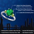 thumbnail image 2 of Gem Stone King 2.60 Ct Oval Green Nano Emerald Green Peridot 925 Sterling Silver Ring (Size 5), 2 of 6