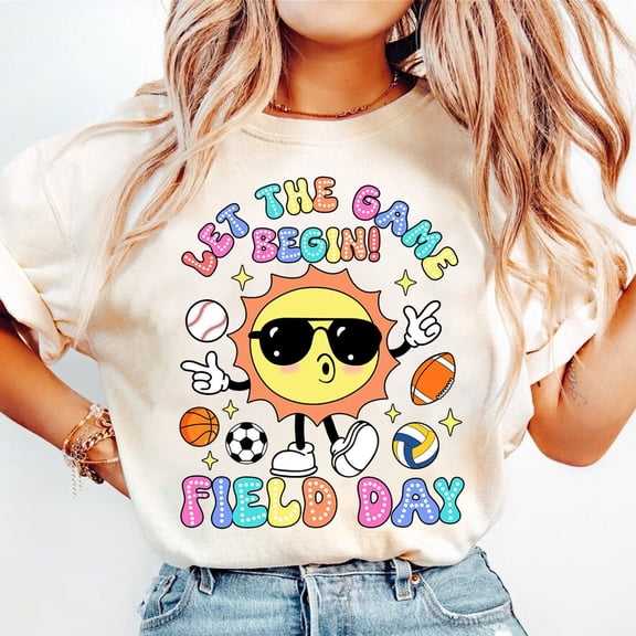 Field Day Let the Games Begin T-Shirt, Funny Teacher Shirt, Last Day of School Field Day Outfit, End of Year PE Gift Tee