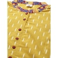 thumbnail image 4 of Yash Gallery Women's Cotton Ikat Print Anarkali Kurta (Mustard), 4 of 5