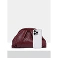 thumbnail image 3 of Women's Woven Cloud Clutch Bag, Burgundy, 3 of 6