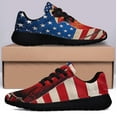 thumbnail image 3 of Patriotic Cardinal Bird American flag Shoes Sneakers Black Size 13, 3 of 7