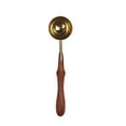 thumbnail image 1 of Wax Sealing Melting Spoon Wooden Handle Copper Silver Spoon Making Wax Seal Gift Envelope Seal Tool, 1 of 6