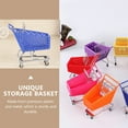 thumbnail image 5 of FRCOLOR Storage Basket 2Pcs Creative Mini Shopping Cart Storage Baskets Unique Mini Desktop Adornments,5.51"X5.39"X3.35", 5 of 5
