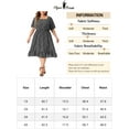 thumbnail image 6 of DARING DIVA Plus Size Midi Ruffle Hem Smocked Waist Floral Dress 3X Black White, 6 of 6