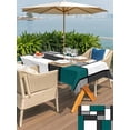 thumbnail image 5 of Outdoor Tablecloth with Umbrella Hole for Patio/Picnic/Party/Camping, Abstract Green Grey Waterproof Table Cloth Rectangle Table Cover Washable, Modern Geometric Color Blocks (52"x 70"), 5 of 8