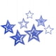 thumbnail image 5 of Cateissary 7pcs Decoraciones de estrellas Colgantes de estrellas colgantes huecos Adornos decorativos para el festival de actividades Kits de decoración para fiestas Cielo azul Cateissary HA002208-04, 5 of 6