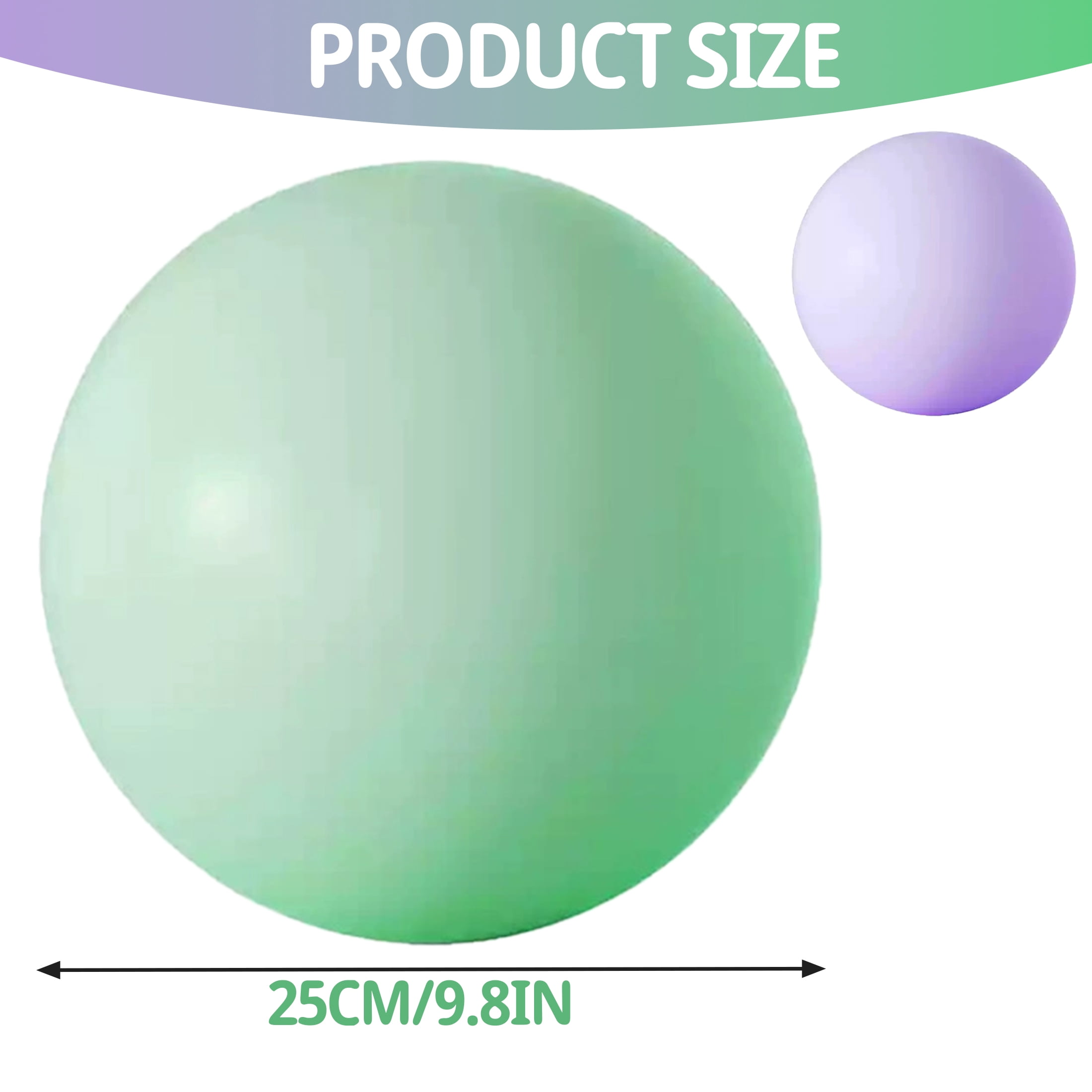 Pilates Ball 2 Pack 9 Inch Anti-Burst Exercise Balls with 2 Pumps, Purple and Green Small Yoga Balls