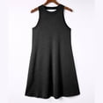 thumbnail image 4 of Wycnly Womens Dresses Breathable Comfy Casual Loose Swing Pocket Tank Mini Dresses Summer Solid Round Neck Sleeveless Formal Short Dress Black l, 4 of 7