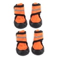 thumbnail image 3 of 4PCS Pet Shoes AntiSlip Breathable Dog Shoes with Reflective Straps for Small Medium Large Dogs(Orange 8cm 3.1in), 3 of 9