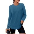 thumbnail image 1 of Camisa XIEERDUO de manga larga para natación, protector contra salpicaduras, azul, talla M, 1 of 5