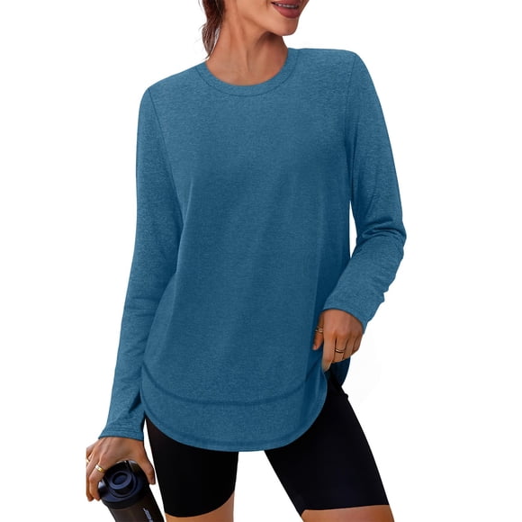 Camisa XIEERDUO de manga larga para natación, protector contra salpicaduras, azul, talla M