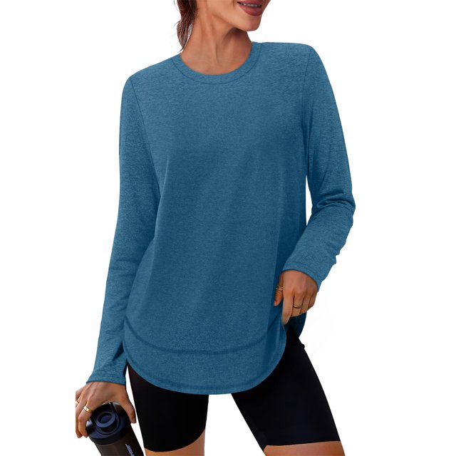 Camisa XIEERDUO de manga larga para natación, protector contra salpicaduras, azul, talla M