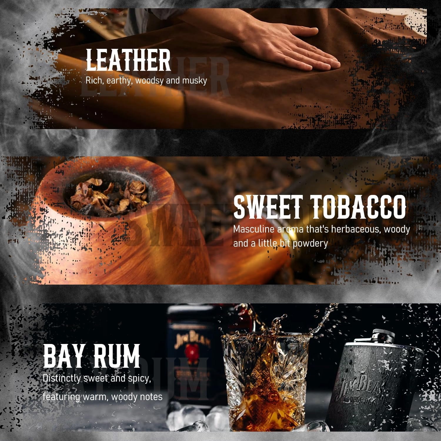 Essential Oils for Men, UM Masculine Essential Oils, Manly Fragrance Oils for Diffuser, Sandalwood, Cedarwood, Leather, Sweet Tobacco, Bay Rum, Myrrh, Gift for Men