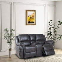 Kingway Dontiavion Faux Leather Living Room Loveseat