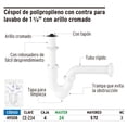 thumbnail image 1 of Céspol rígido para lavabo con contra, polipropileno, 1-1/4' Foset Céspol rígido para lavabo con contra, polipropileno, 1-1/4', 1 of 1