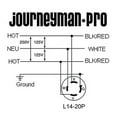 thumbnail image 3 of Journeyman-Pro 2415, NEMA L14-20 Flanged Inlet Generator Plug, 20A 125/250 Volt, Locking Receptacle Socket, Black Industrial Grade, Grounding 5000 Watts (No Cover Included), 3 of 6