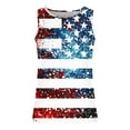 thumbnail image 6 of Mens 4th of July Tank Tops Mens American Flag Tank Tops Mens Red White and Blue Top Red White and Blue Tank Top Memorial Day Tank Mens Independence Day Printed Vests Casual Sleeveless Round Neck Tank, 6 of 7