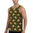thumbnail image 2 of Fotbe Cute Cartoon Bees Pattern Men's Quick Dry Workout Tank Top Gym Muscle Tee Fitness Bodybuilding Sleeveless T Shirt Breathable Workout Shirt-Medium, 2 of 9