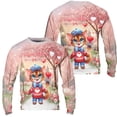 thumbnail image 3 of Happy Valentine’s Day Adorable Abyssinian Kitten Holding Heart Balloon All Over Print 3D Sweatshirt Unisex Merch Cat Lover Kitten Owner Gifts - 00030, 3 of 6