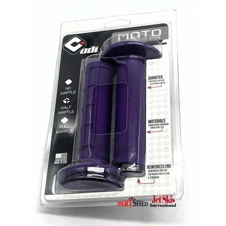 ODI Half Waffle Purple MX Dirt Bike Grips H01RFPR Ruffian