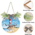 thumbnail image 2 of Lighthouse Welcome Sign Farmhouse Front Porch Door Hanging Welcome Wreath for Holiday Wall Home 12 X 12 in Home Decor, 2 of 7