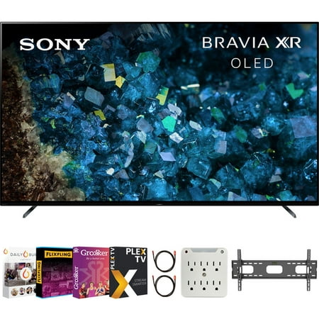 Sony XR77A80L BRAVIA XR 77" A80L OLED 4K HDR Smart TV with Google TV Bundle with Premiere Movies Streaming + 37-100 Inch TV Wall Mount + 6-Outlet Surge Adapter + 2X 6FT 4K HDMI 2.0 Cable (2023 Model)