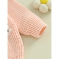 thumbnail image 6 of Bagilaanoe Toddler Baby Girl Knitted Sweater Long Sleeve Flower Pullover 3M 6M 9M 12M 18M 24M 3T 4T 5T Kids Warm Jumpers Tops Fall Loose Knitwear, 6 of 8
