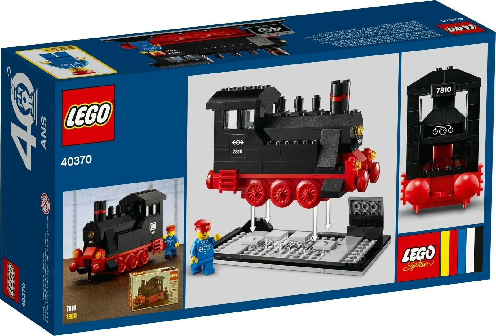 LEGO Steam Engine 40 Years Exclusive 188 Piece Building Set 40370